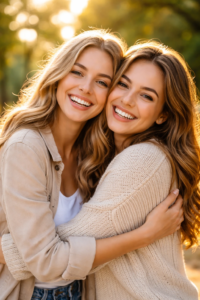 Freundinnen sind füreinander da